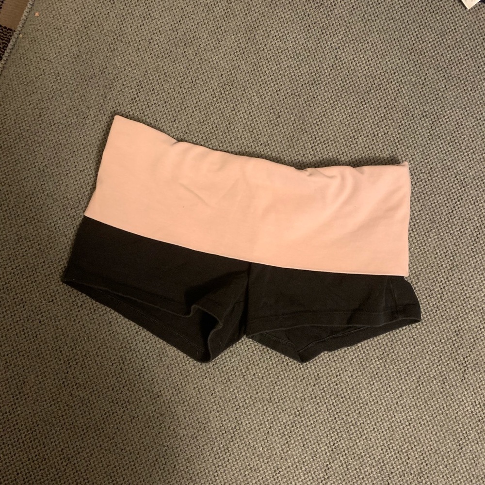 Pink yoga shorts